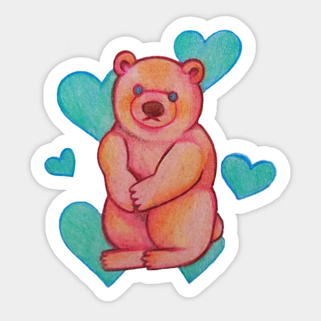 Endearing Bear Sticker by AmeUmiShop